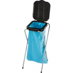 Collecteur de déchets 1x120 l avec couvercle noir