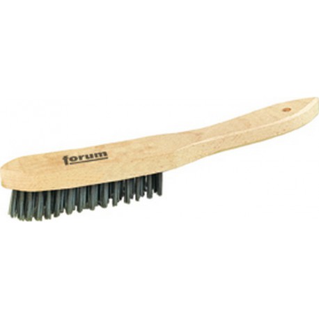 Brosse métallique à main, fil d'acier, Nombre de rangées : 2