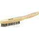 Brosse métallique à main, fil d'acier inoxydable, Nombre de rangées : 4