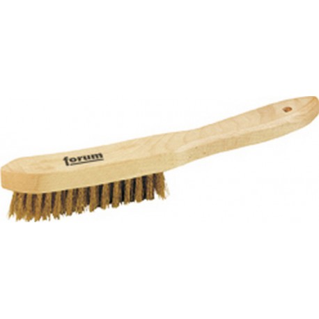 Brosse métallique à main, fil en laiton, Nombre de rangées : 3