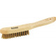 Brosse métallique à main, fil en laiton, Nombre de rangées : 4