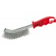 Brosse universelle, ondulée, Nombre de rangées : 1, Garniture Fil d'acier inoxydable, Epaisseur du fil 0,30 mm, Modèle : ondulé
