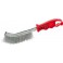 Brosse universelle, ondulée, Nombre de rangées : 1, Garniture Fil d'acier inoxydable, Epaisseur du fil 0,30 mm, Modèle : ondulé