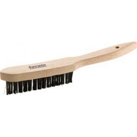 Brosse à soudures d'angle, Nombre de rangées : 3, Garniture Fil d'acier, Epaisseur du fil 0,35 mm, Modèle : lisse