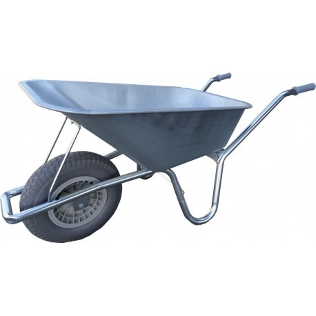 Brouette 90 Ltr galvanisé roue PU