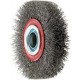 Brosse circulaire, fil d'acier de 0,3 mm, ondulé, Ø de la brosse : 125 mm, Epaisseur du fil 0,30 mm, Larg. : de travail 22 mm, Vitesse maxi. : 6000 tr/mn