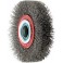 Brosse circulaire, fil d'acier de 0,3 mm, ondulé, Ø de la brosse : 200 mm, Epaisseur du fil 0,30 mm, Larg. : de travail 30 mm, Vitesse maxi. : 4500 tr/mn