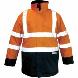 Parka M-Safe Multinorm orange-bleu, Taille M