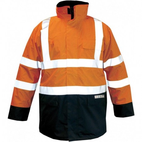 Parka M-Safe Multinorm orange-bleu, Taille L