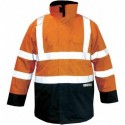 Parka M-Safe Multinorm orange-bleu, Taille 3XL