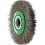 Brosse circulaire, fil d'acier inoxydable de 0,3 mm, ondulé, Ø de la brosse : 150 mm, Larg. : de travail 30 mm, Vitesse maxi. 6000 tr/mn