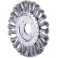Brosse circulaire, fil d'acier trempé, torsadé, Ø de la brosse : 115 mm, Epaisseur du fil 0,50 mm, Larg. : de travail 12 mm, Vitesse maxi. : 12500 tr/mn