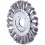Brosse circulaire, fil d'acier inoxydable, torsadé, Ø de la brosse : 115 mm, Epaisseur du fil 0,50 mm, Larg. : de travail 12 mm
