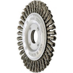 Brosse circulaire, torsadée, modèle très étroit, Ø de la brosse : 115 mm, Epaisseur du fil 0,5 mm, Larg. : de travail 6 mm, Vitesse maxi. : 12500 tr/mn