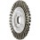 Brosse circulaire, torsadée, modèle très étroit, Ø de la brosse : 115 mm, Epaisseur du fil 0,5 mm, Larg. : de travail 6 mm, Vitesse maxi. : 12500 tr/mn