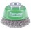 Brosse à boisseau, fil d'acier inoxydable, ondulé, Ø de la brosse : 80 mm, Epaisseur du fil 0,30 mm, Vitesse maxi. 8500 tr/mn