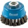 Brosse à boisseau, fil d'acier trempé, torsadé, Ø de la brosse : 65 mm, Epaisseur du fil 0,35 mm, Vitesse maxi. 12500 tr/mn