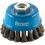 Brosse à boisseau, fil d'acier trempé, torsadé, Ø de la brosse : 65 mm, Epaisseur du fil 0,35 mm, Vitesse maxi. 12500 tr/mn