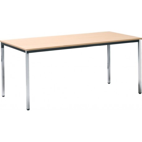 Table 1400x800 mm chrom / hêtre