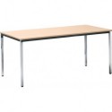 Table 1400x800 mm chrom / hêtre