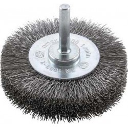 Brosse circulaire pour outils, fils ondulés, Ø de la brosse : 30 mm, Epaisseur du fil 0,20 mm, Larg. : de travail 9 mm, Vitesse maxi. : 20000 tr/mn