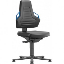 Chaises bureau 1 Patin en cuir K bleu