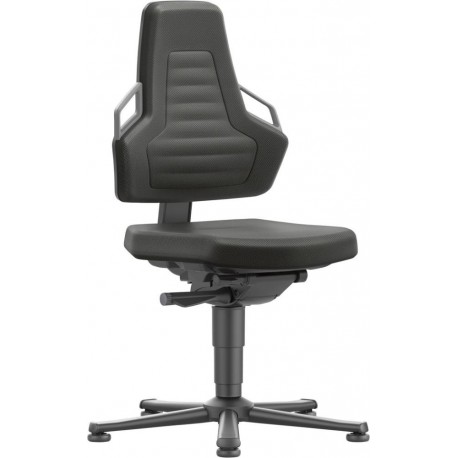 Chaises bureau 1 Patin en cuir K gris anthrazite