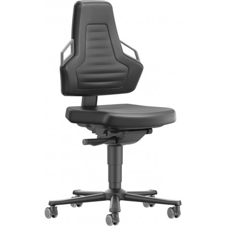 Chaises bureau 2 Roue K-CuirPoignée gris anthrazite