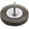 Brosse circulaire pour outils, fil d'acier inoxydable, ondulé, Ø de la brosse : 50 mm, Epaisseur du fil 0,20 mm, Larg. : de travail 17 mm