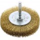 Brosse circulaire pour outils, fil de laiton, ondulé, Ø de la brosse : 30 mm, Epaisseur du fil 0,20 mm, Larg. : de travail 9 mm