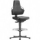 Chaises bureau 3 Patin en cuir K gris anthrazite