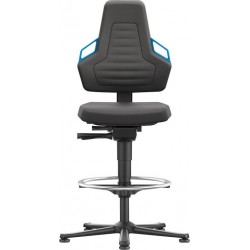 Chaises bureau 3 Patin mousse Poignée bleu