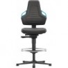 Chaises bureau 3 Patin Supertec Poignée bleu