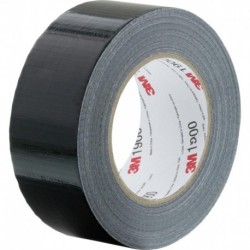 3M 1900 Ruban adhésif tissé   50mm x 50m noir (Par 24)