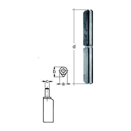 Charnière U 120x18x9 mm
