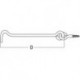Crochet anti tempête dur zn 56/140x5,8 (Par 50)