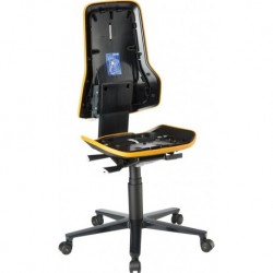 Chaise bureau ESD NEON 2 orange avec roue perman