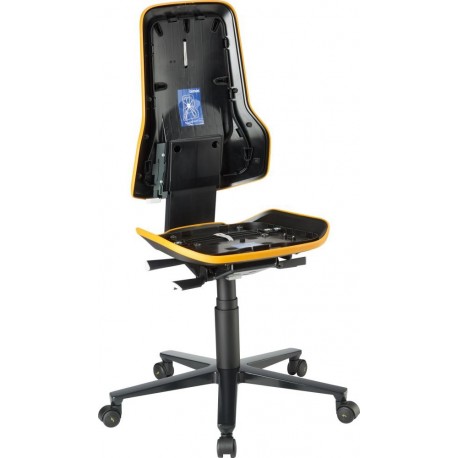 Chaise bureau ESD NEON 2 orange avec roue perman
