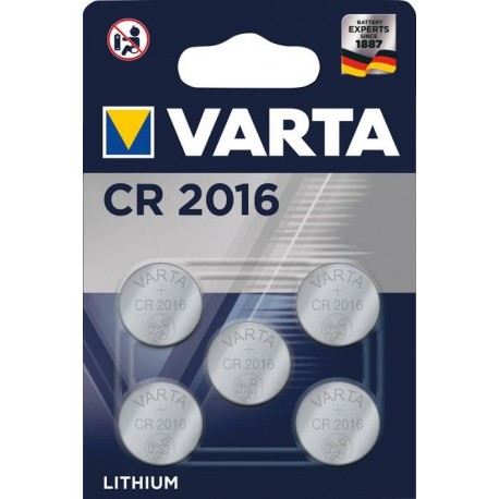 Pile ELECTRO.CR2016 5er Blister VARTA