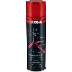 Bombe marquage chantier 500ml rouge E-COLL EE