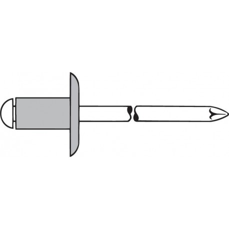 Rivet Alu Grosse tête K14 5 x14mm Gesipa(Par 250)