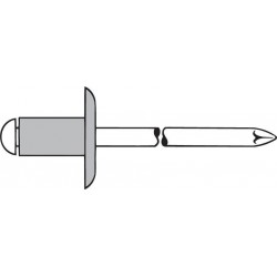 Rivet Alu Grosse tête K14 5 x30mm Gesipa(Par 100)