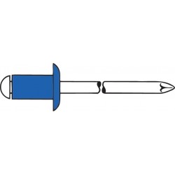 Rivet Acier Standard Tête ronde plate 4,8x20mm Gesipa(Par 250)