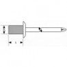 Rivet Stand. a 75 unités T?te ronde plate 4,8x14mm FORTIS