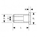 Ecrou à sertir aveugle a 50 unités M5x11,5mm FORTIS