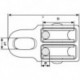 Poulie double zingué pour corde Ø b. 8,0mm