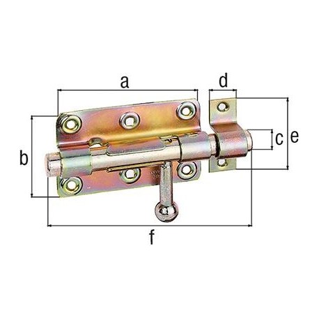 Verrou Typ268 avec boucle 100mm galvanisé