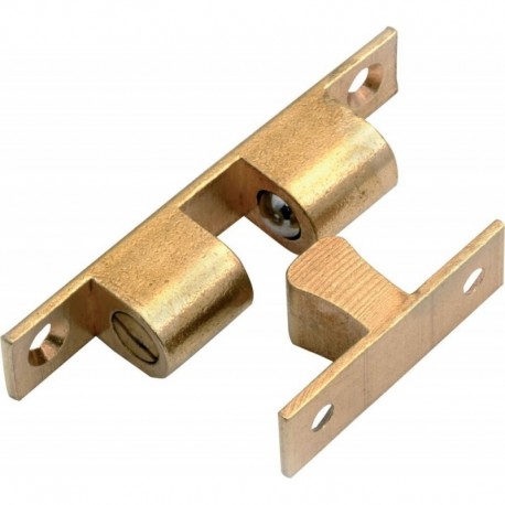 Serrure double billes 43x7mm laiton massiv