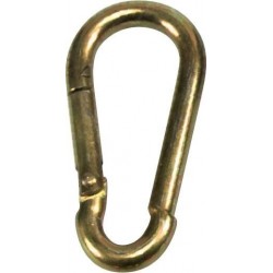 Mousqueton zingué jaune  50x 5mm (Par 100)