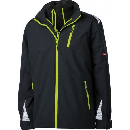 Blouson 3 en 1 FORTIS 24, noir/vert citron, Taille 3XL